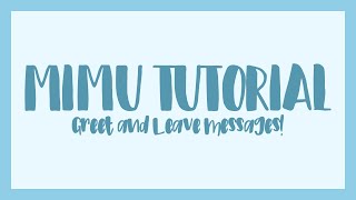 Greet and Leave Messages with Mimu  Mimu Discord Bot Tutorial [upl. by Shirk392]