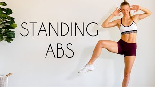 10 min STANDING ABS Workout No Equipment [upl. by Netsua]