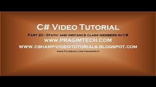 Part 20  C Tutorial  Static and instance class membersavi [upl. by Derfnam966]