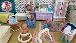 MINI REBORN NURSERY MAKEOVER for Silicone Babies Emma and Ellie [upl. by Dieball]