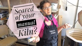 How to Fire a Manual Kiln 1 Preparing and Loading a Kiln Firing a Kiln Sitter home pottery art vlog [upl. by Cyna]