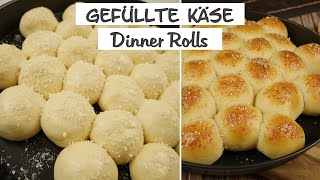 Stuffed Cheese Buns – Gefüllte Käsebrötchen  Käse Dinner Rolls  Brotbeilage zum Grillen [upl. by Latsyrhk819]