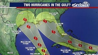 Tropical Storm Laura forms two hurricanes in the Gulf of Mexico [upl. by Sayers840]