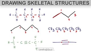 How to Draw Skeletal Structure or BondLine Notation for Organic Molecules [upl. by Zwiebel]