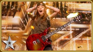 GOLDEN BUZZER winner Olly Pearson rocks with QUEEN guitar solo  Auditions  BGT 2025 [upl. by Hadias]