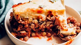 Easy Vegan Moussaka  Minimalist Baker Recipes [upl. by Rbma]