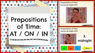 Prepositions of Time At  On  In [upl. by Ethelin]