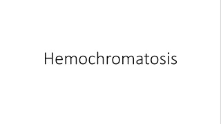 Hemochromatosis  For Medical Students [upl. by Carmena125]