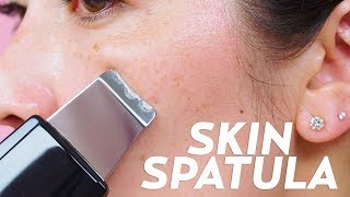 Skin Spatula I Try an Ultrasonic Microcurrent Device  Beauty with Susan Yara [upl. by Yseulte]