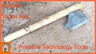 Primitive Technology Tools  Update How to Make a Stone Axe [upl. by Retrop16]