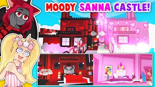 Most AMAZING SANNA And MOODY CASTLE EVER In Adopt Me Roblox [upl. by Enyamrahc]