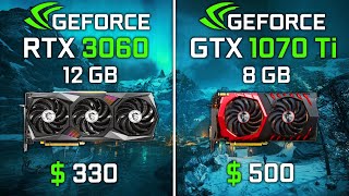 NVIDIA RTX 3060 vs GTX 1070 Ti  Test in 6 Games [upl. by Greenlee]