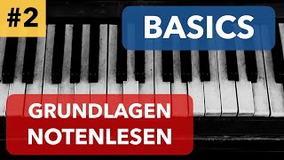 Basics Grundlagen Notenlesen  Stammtonreihe Notensystem Notenschlüssel Oktavräume [upl. by Notlaw]