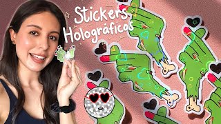 ✨Haciendo Stickers Holográficos✨ [upl. by Eiryk]