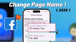 How to Change Facebook Page NAME in 2025 [upl. by September]