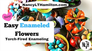 Easy Enameled Flowers TorchFired Enameling [upl. by Lenzi]