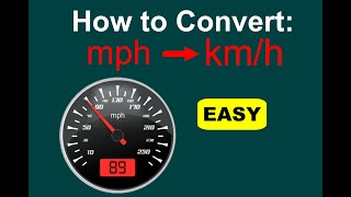 How to Convert mph to kmh mph to kph EASY [upl. by Ahsinawt]