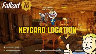 Key to the Past  Key Card Location  Fallout 76 [upl. by Peddada]