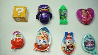 8 Combo Of BarbieKinder JoyKing Toy EggRocket Candy Dairy Milk Lickables Fundoo Andoo and Other [upl. by Namhcan]