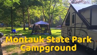 Montauk State Park Campground Tour  Park Travel Review [upl. by Glanti]