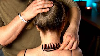 ASMR Insomnia Treatment  Nape amp Scalp Tingles Hair Sounds [upl. by Hallee]