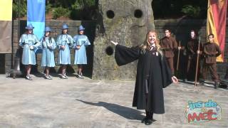 Beauxbatons girls and Durmstrang guys perform at the Wizarding World of Harry Potter [upl. by Rabush228]