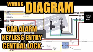 Car Alarm  Keyless Entry  Central Lock Diagram [upl. by Moule194]