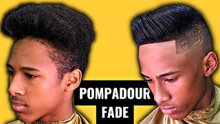 Pompadour Fade  Mens Hairstyle  Afro Haircut By Nilson Espinha [upl. by Kreiker]