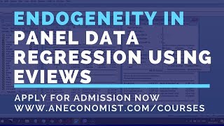 Testing Endogeneity in Panel Data Regression using Eviews [upl. by Kinch]