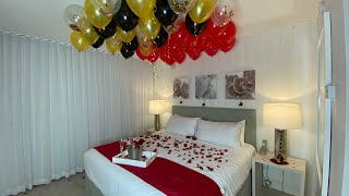 ROMANTIC BEDROOM DECORATIONS  SPECIAL OCCASIONS VALENTINES DAY BIRTHDAY IDEAS [upl. by Ackley487]