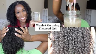 WASH AND GO with DIY FLAXSEED GEL  Natural Hair  TheLifestyleLuxe [upl. by Rebbecca]