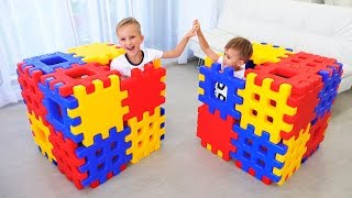 Vlad and Nikita build Playhouses best series for kids [upl. by Neille]