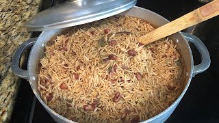 How to make Haitian style rice and beans  Diri kole ak pwa [upl. by Ysnat72]