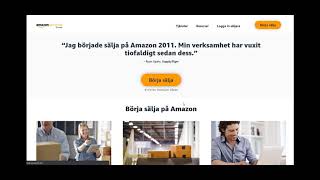 Skapa ett säljarkonto på Amazon Sverige del 1 [upl. by Gladdy]