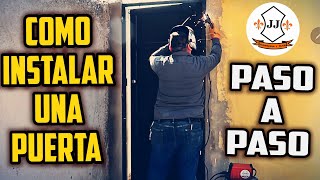 COMO INSTALAR UNA PUERTA DE HERRERIA  PASO A PASO [upl. by Narine]