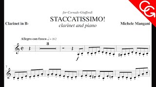 MANGANI Staccatissimo  Corrado Giuffredi clarinet [upl. by Eillam]