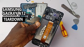 Samsung Galaxy A12 Disassembly New Design But Old Components [upl. by Atnom]