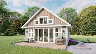 COTTAGE HOUSE PLAN 146200015 WITH INTERIOR [upl. by Halyhs]