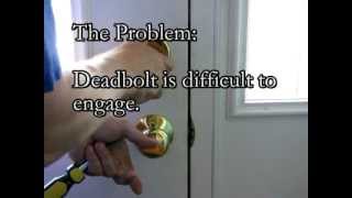 Adjusting A Door Hinge So The Deadbolt Works Smoothly [upl. by Snodgrass86]