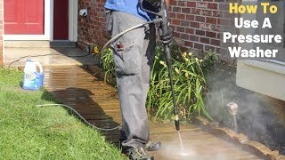 How to Use a Pressure Washer Step by Step Instructions [upl. by Aninnaig]