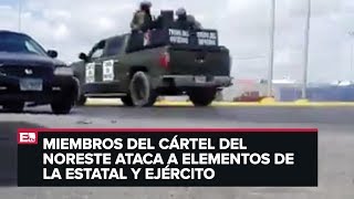 Ciudadanos rezan al quedar atrapados en una balacera en Nuevo Laredo [upl. by Bisset216]