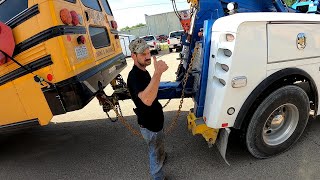 Movin On Up  School Bus Tow  Training Mike in His Next Step [upl. by Bernhard528]