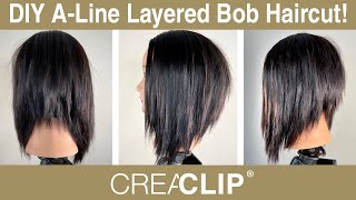 DIY ALine Layered Bob Haircut at home [upl. by Tedman]