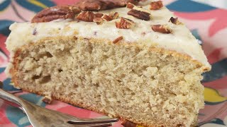 Old Fashioned Banana Cake Recipe Demonstration  Joyofbakingcom [upl. by Cusick]