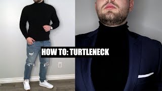 How To Wear A Turtleneck Sweater For Men 4 Turtleneck Outfit Ideas Mens [upl. by Idnil]