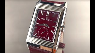 JaegerLeCoultre Reverso Tribute Small Seconds Red Wine Dial Q397846J JLC Watch Review [upl. by Pallas544]