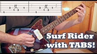 Surf Guitar Surf Rider with TABS [upl. by Saffren162]