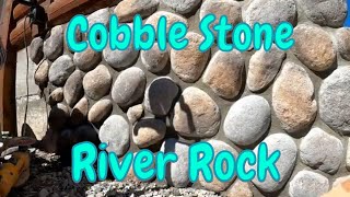 Installing Cultured Stone Cobble Stone River Rock Project [upl. by Assel]