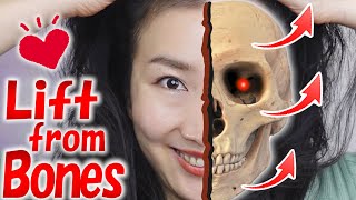 💀Lift up your Face by Stimulating Bones How to Remove Eye Bags Forehead Sagging and Double Chin [upl. by Wollis844]