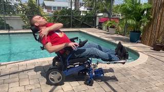 Review The Falcon Reclinable Folding Power Wheelchair [upl. by Coco]